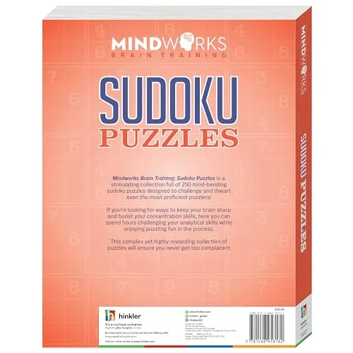 Mindworks: Sudoku Puzzles - Puzzle Book for Adults, Brain Training, Travel Entertainment, Ranging Easy to Difficult, 288 Pages