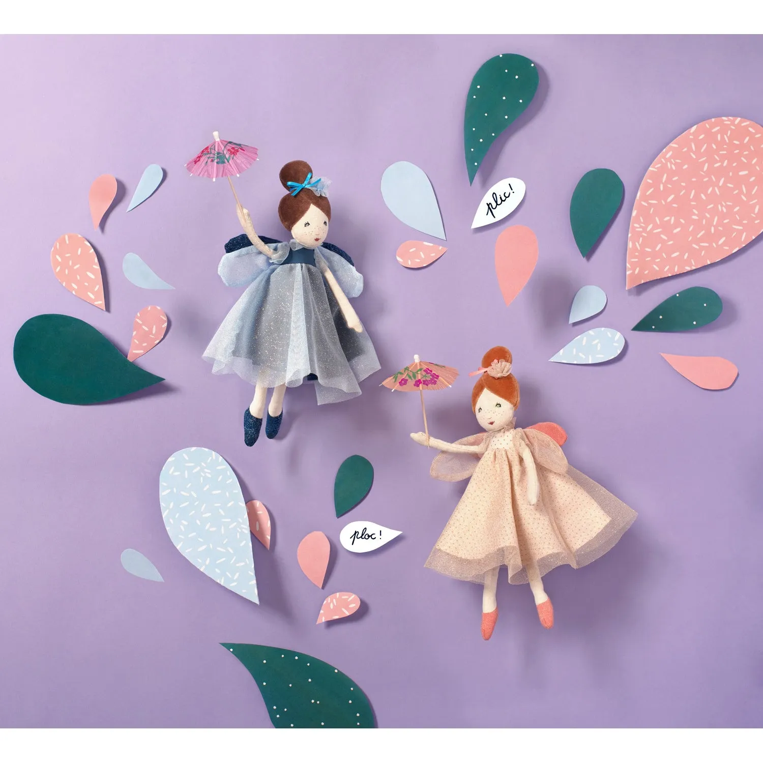 Moulin Roty Il Était Une Fois Once Upon A Time Little Blue Fairy Doll with French Fabrics