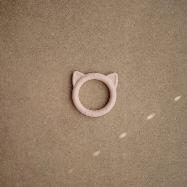 Mushie Teether Cat Blush