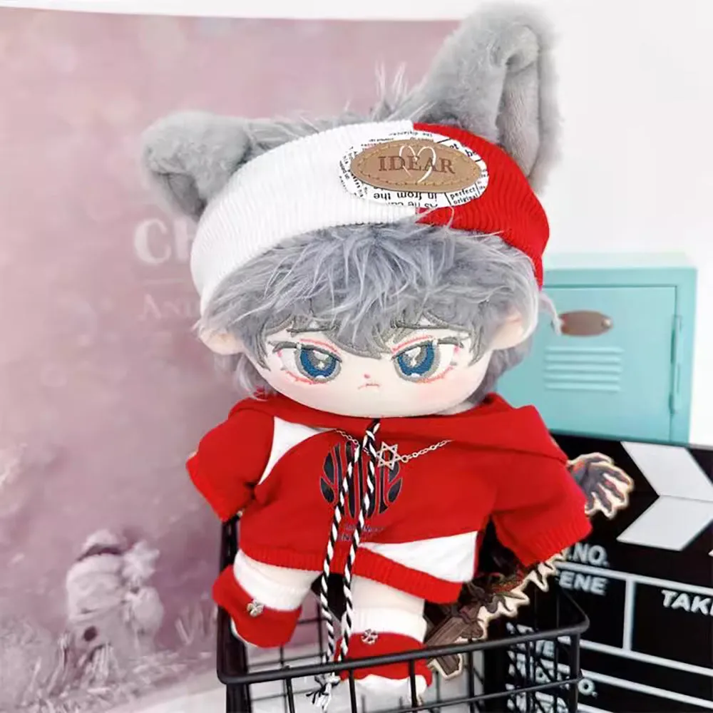 niannyyhouse Headdress Hoodie Shoes Flame Outfit 10cm~15cm 20cm 40cm Plush Doll Clothes Doll Accessories