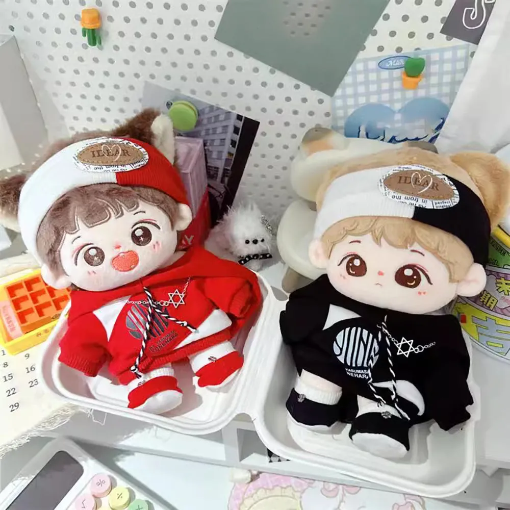niannyyhouse Headdress Hoodie Shoes Flame Outfit 10cm~15cm 20cm 40cm Plush Doll Clothes Doll Accessories