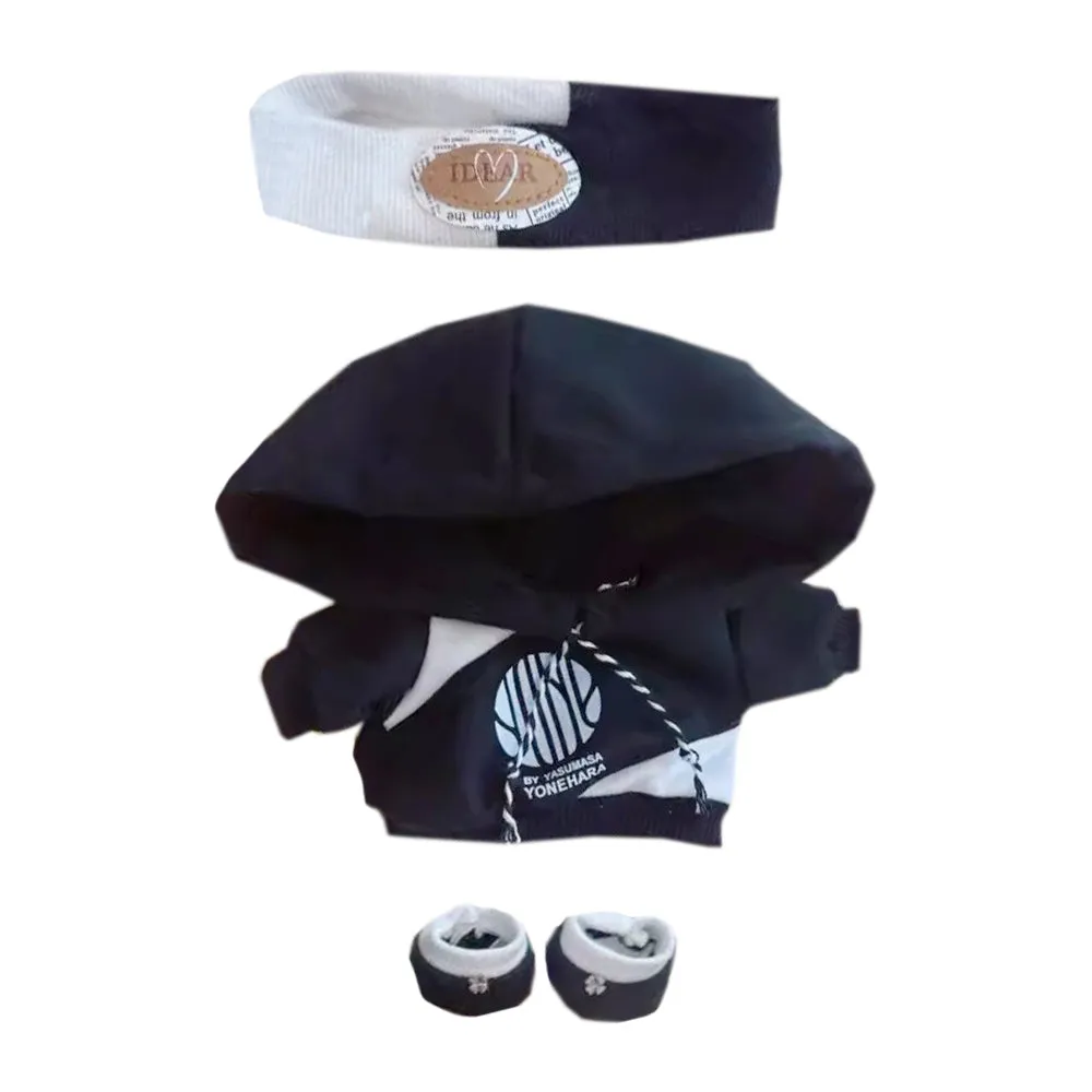 niannyyhouse Headdress Hoodie Shoes Flame Outfit 10cm~15cm 20cm 40cm Plush Doll Clothes Doll Accessories
