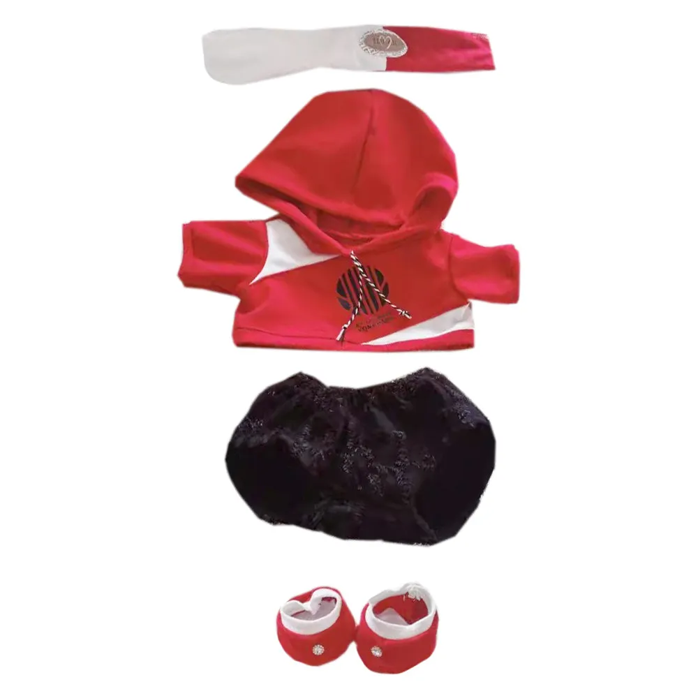 niannyyhouse Headdress Hoodie Shoes Flame Outfit 10cm~15cm 20cm 40cm Plush Doll Clothes Doll Accessories