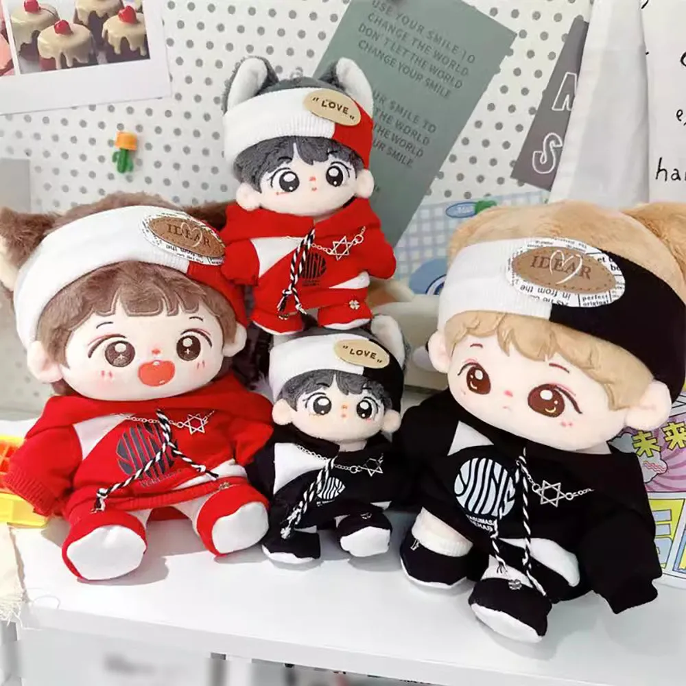 niannyyhouse Headdress Hoodie Shoes Flame Outfit 10cm~15cm 20cm 40cm Plush Doll Clothes Doll Accessories