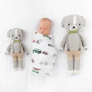 Noah the Dog - Hand Knit Doll- Choose Little (13") or Regular (20“)