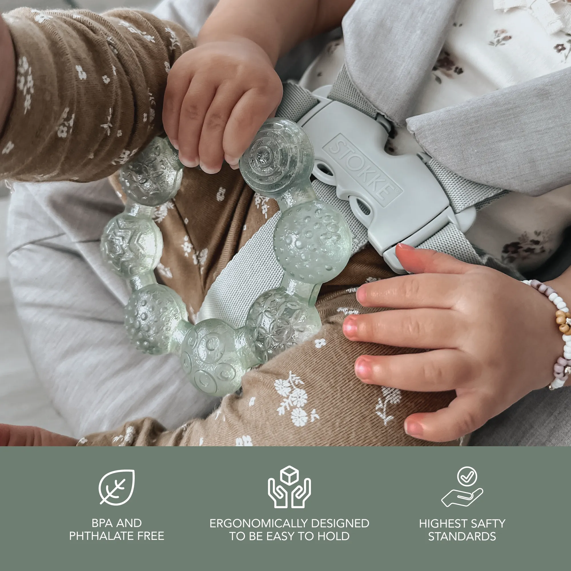 noüka Cooling Ring Teether - Soft Blush