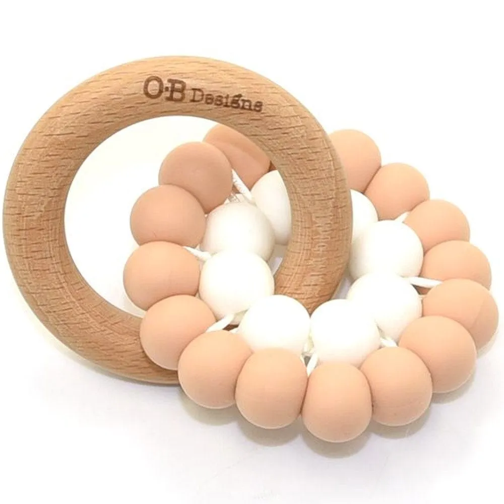OB Designs Beechwood & Silicone Teether Toy