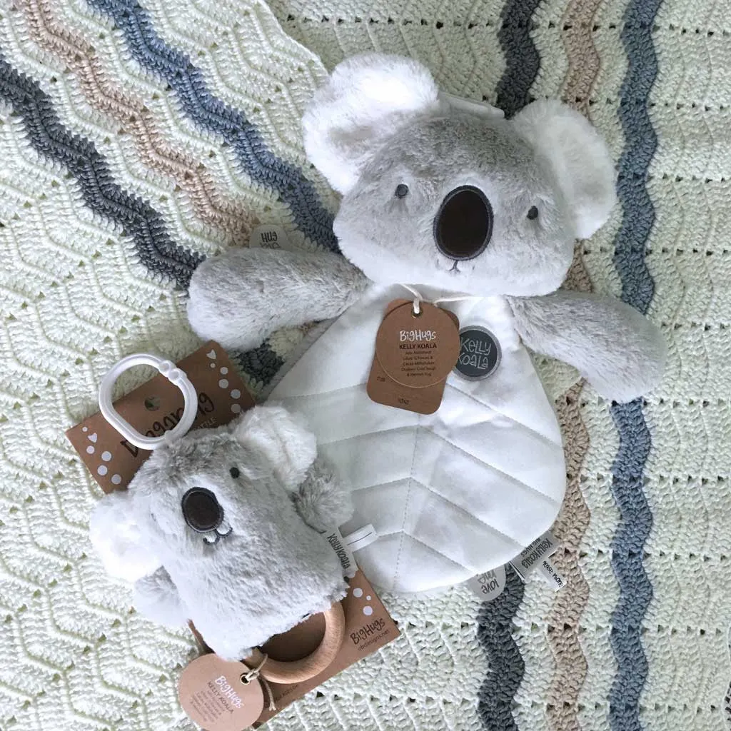 OB Designs - Dingaring Teething Rattle - Kelly Koala Grey