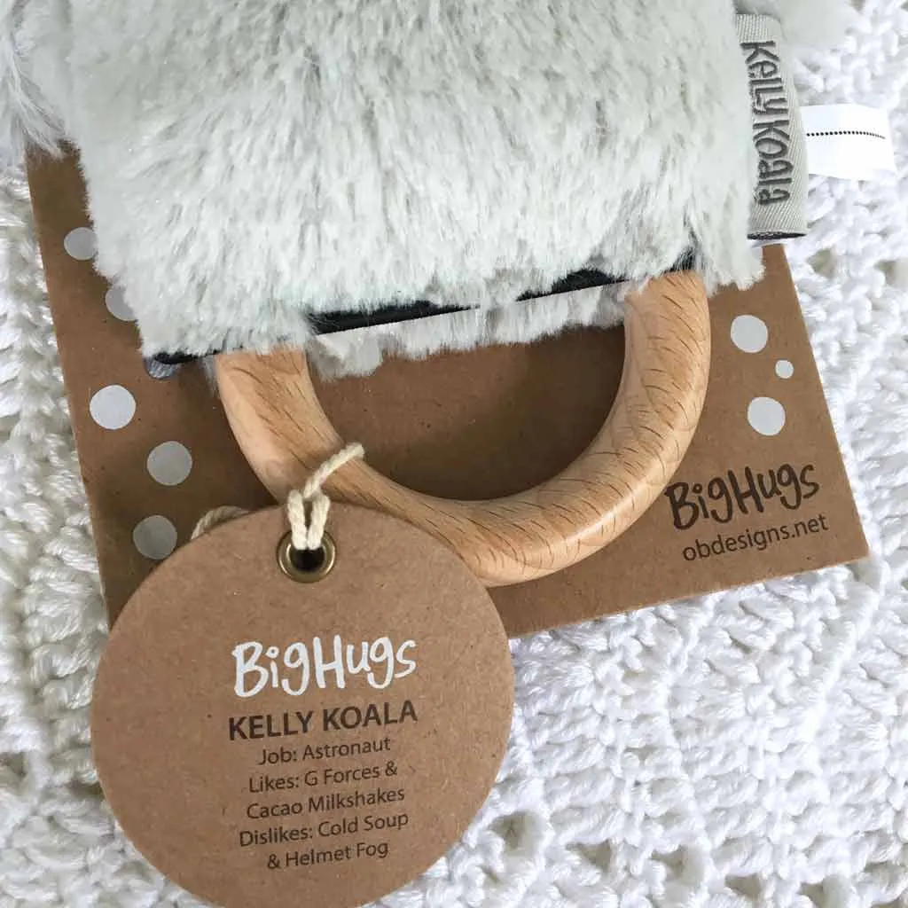 OB Designs - Dingaring Teething Rattle - Kelly Koala Grey