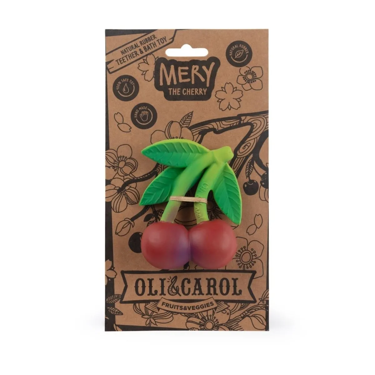 Oli & Carol Mery The Cherry Natural Rubber Teether