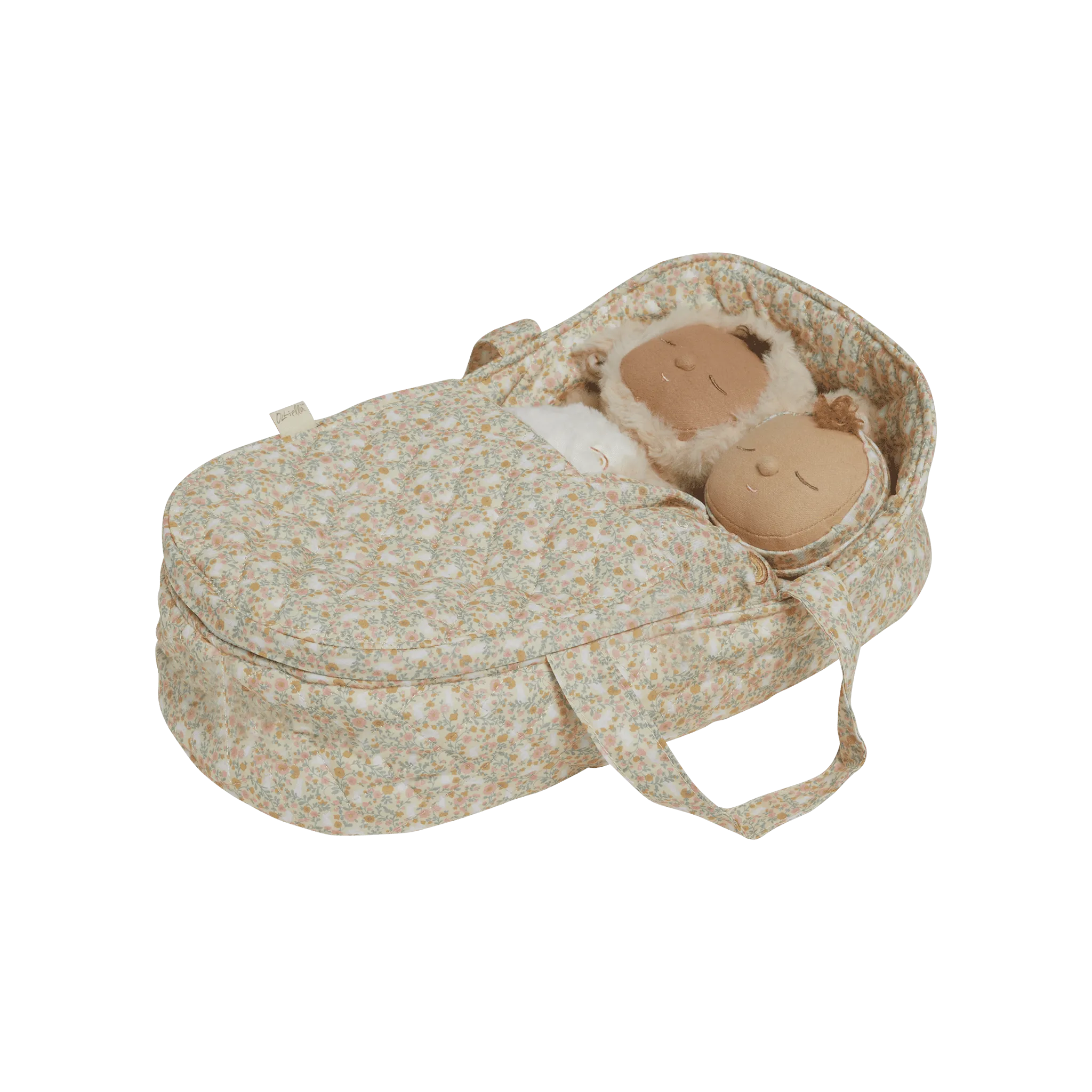 Olli Ella Dinkum Dolls Quilted Carry Cot - Garden Floral