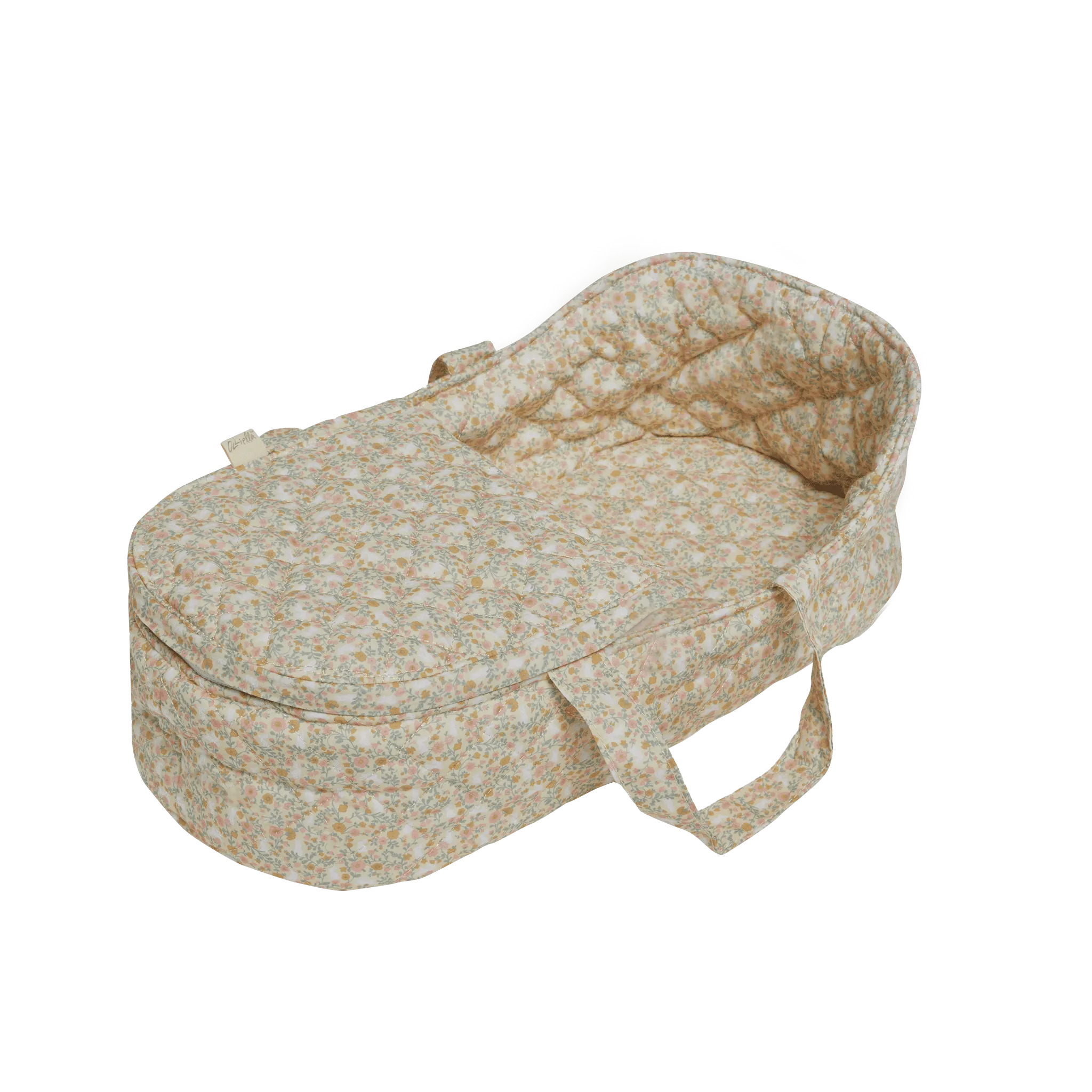Olli Ella Dinkum Dolls Quilted Carry Cot - Garden Floral