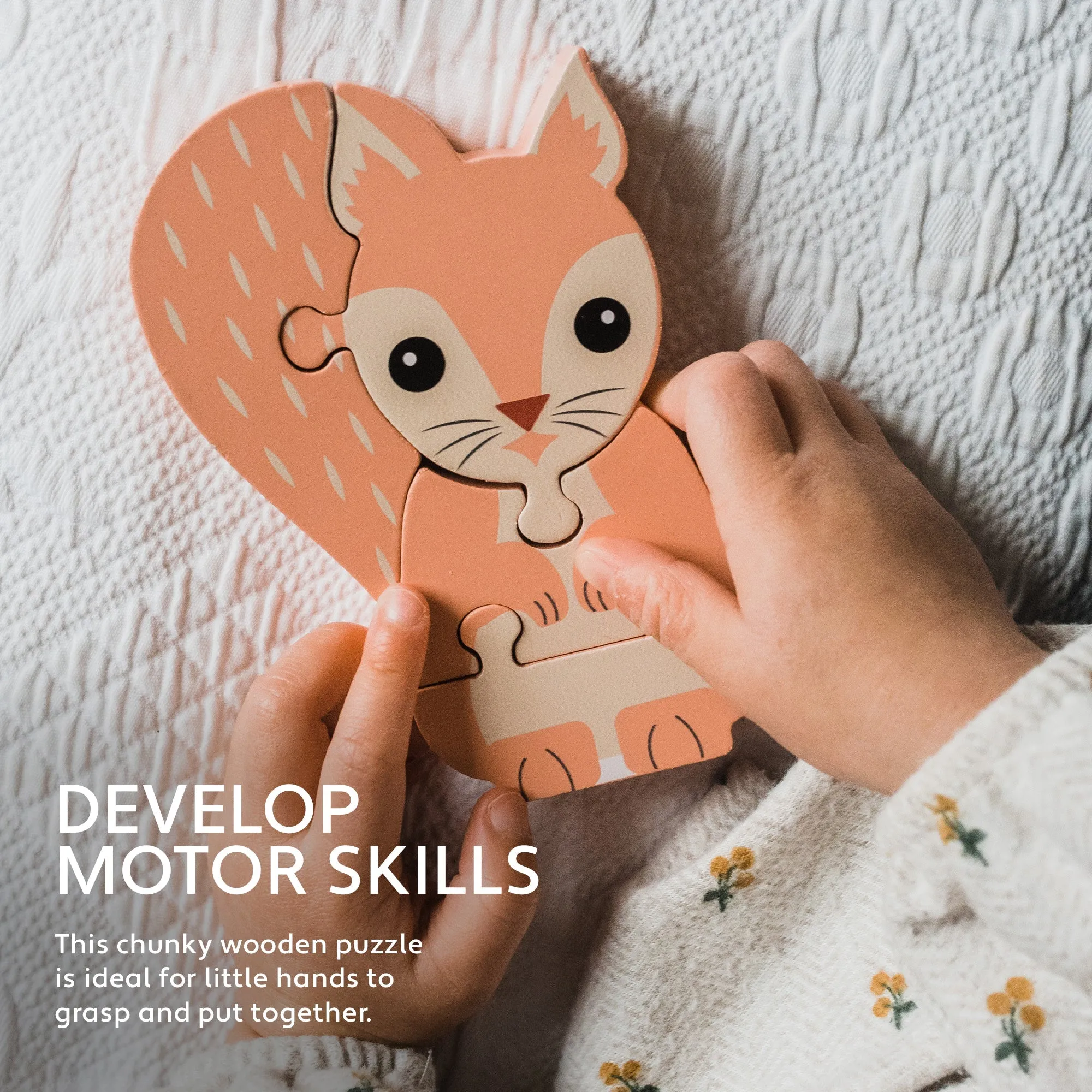 Orange Tree Wooden Squirrel Puzzle