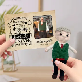 Personalized Crochet Doll from Photo Gifts Handmade Look alike Dolls with Custom Name and Date Memorial Card