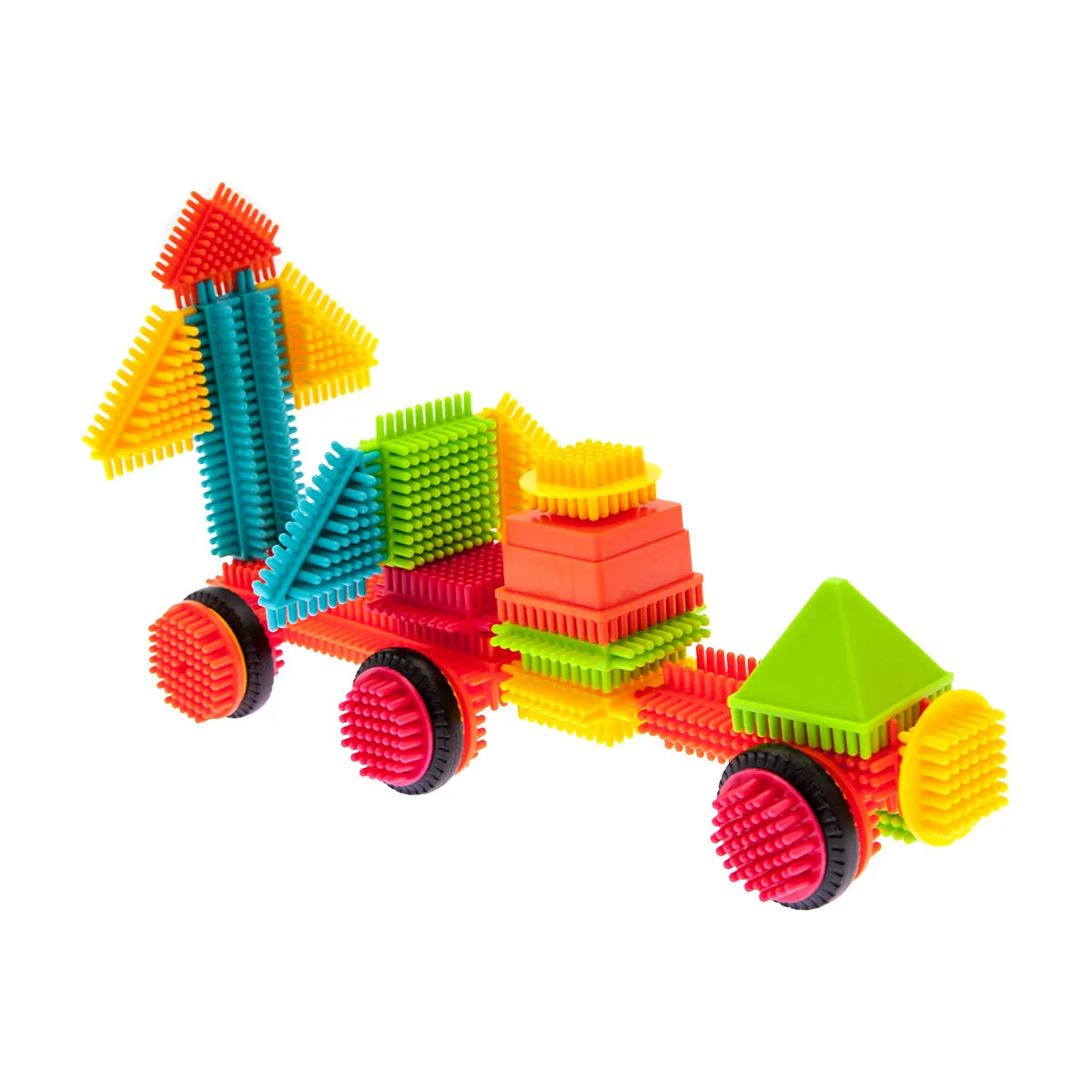 PicassoTiles Bristle Shape 3D Building Block: 120 Pcs