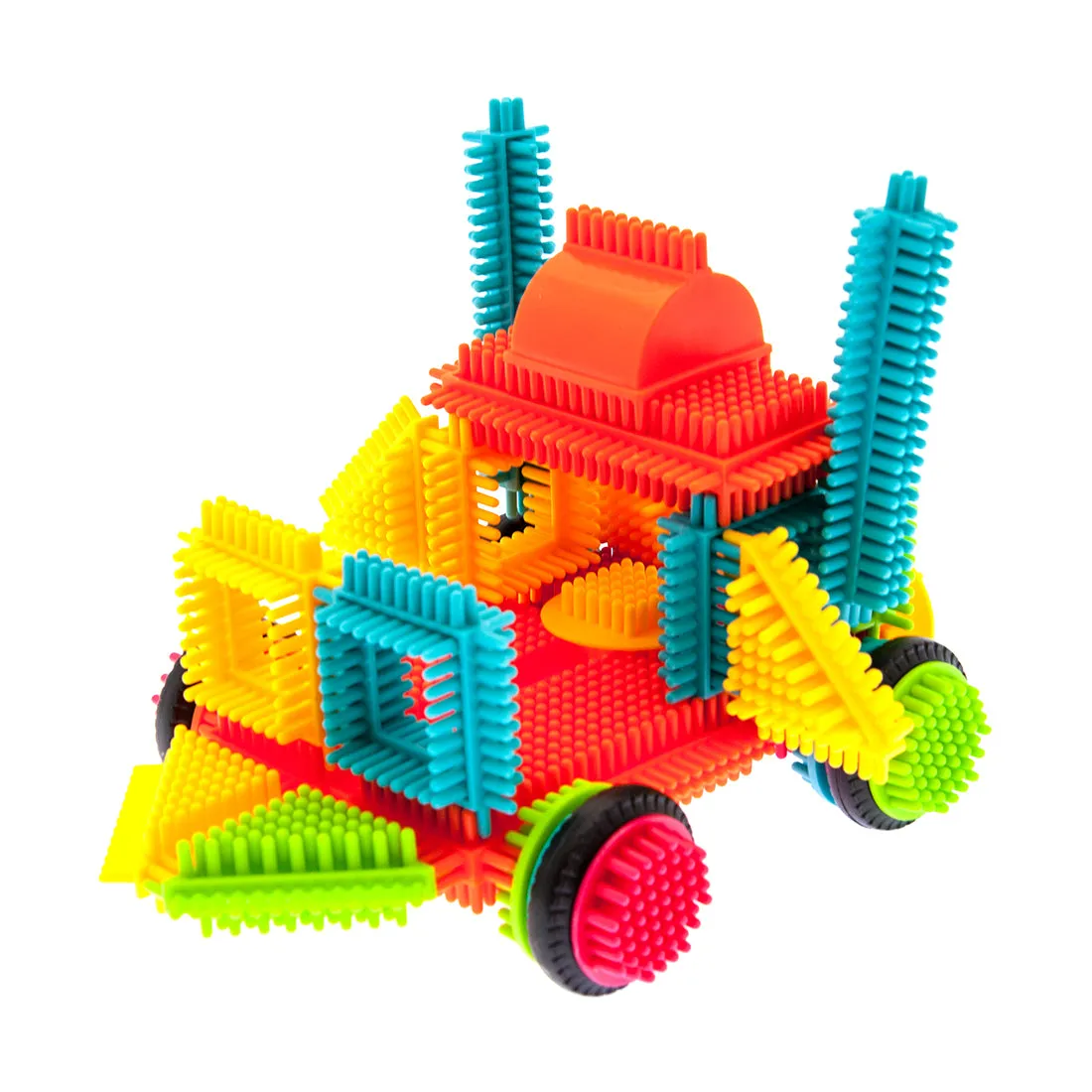 PicassoTiles Bristle Shape 3D Building Block: 120 Pcs