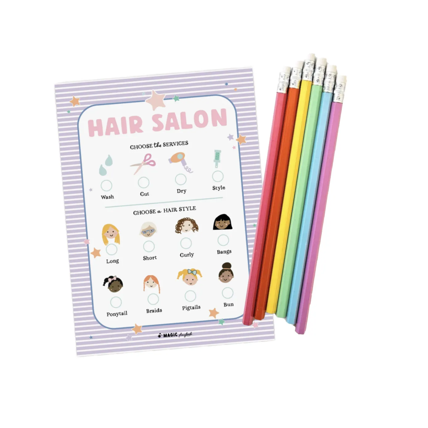 Pretend Play Hair Salon Notepad