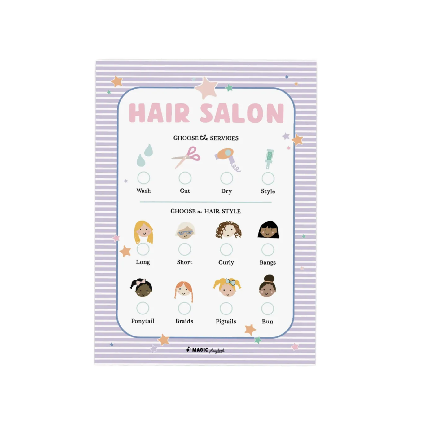 Pretend Play Hair Salon Notepad