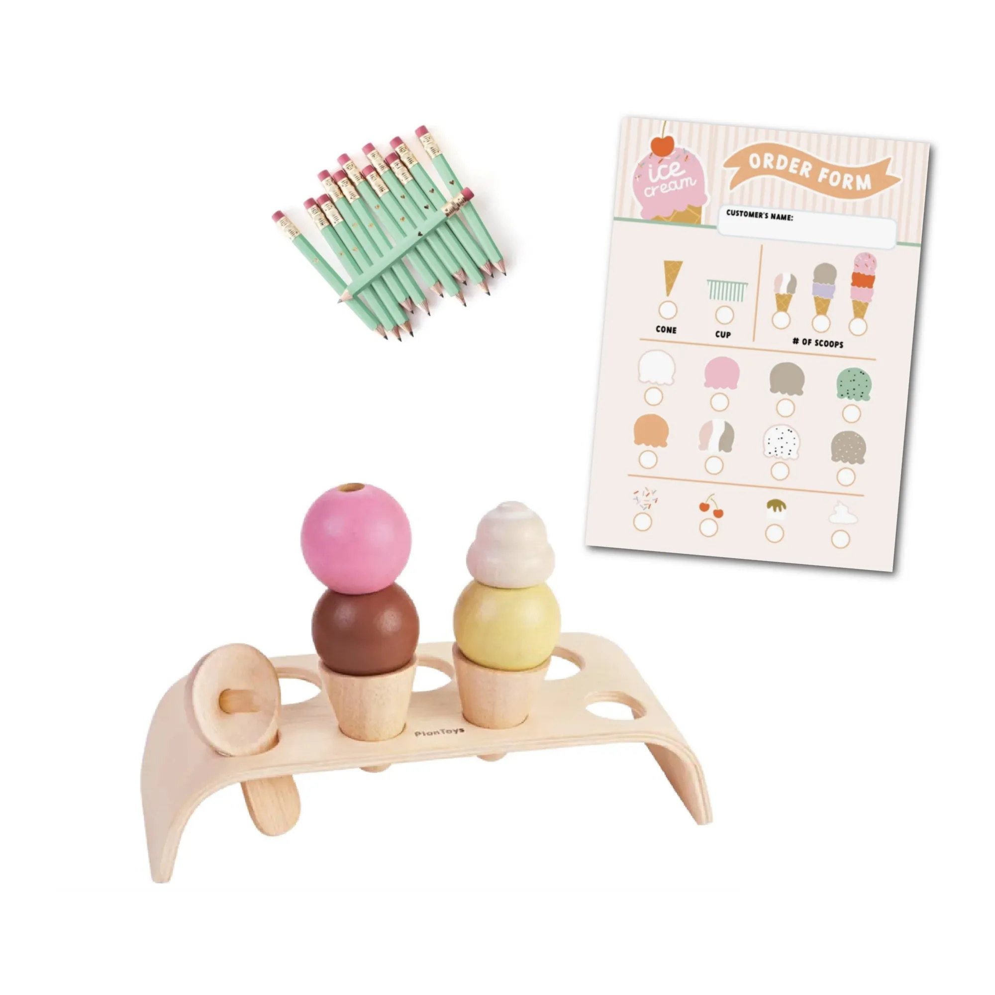 Pretend Play Ice Cream Shop Notepad