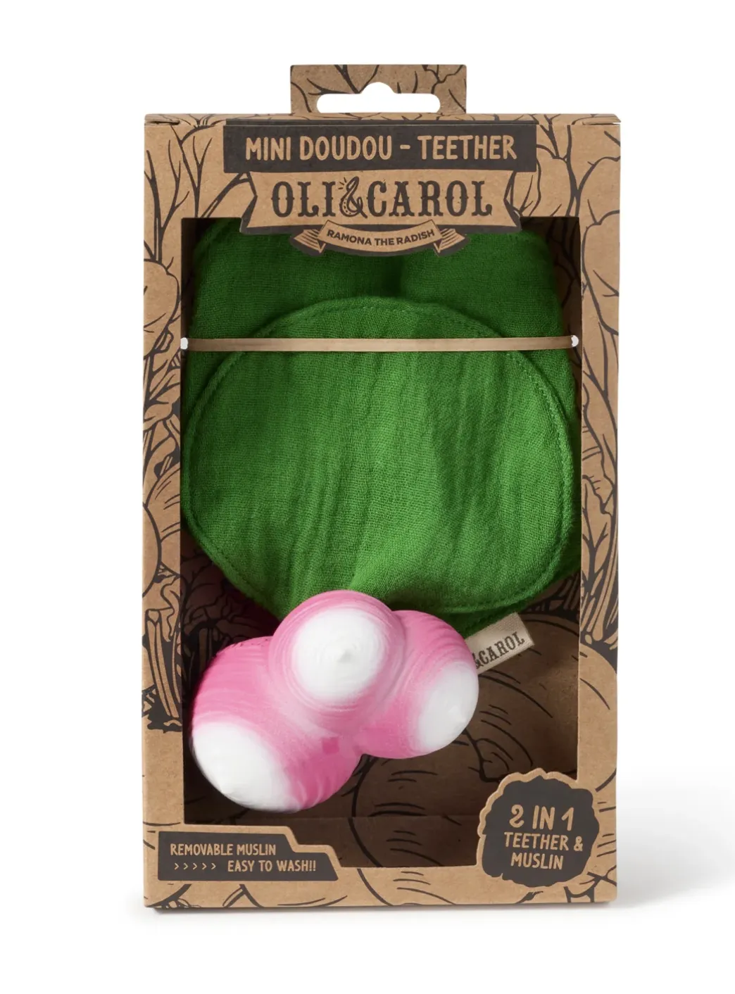 Ramona the Radish Mini Doudou-Teether