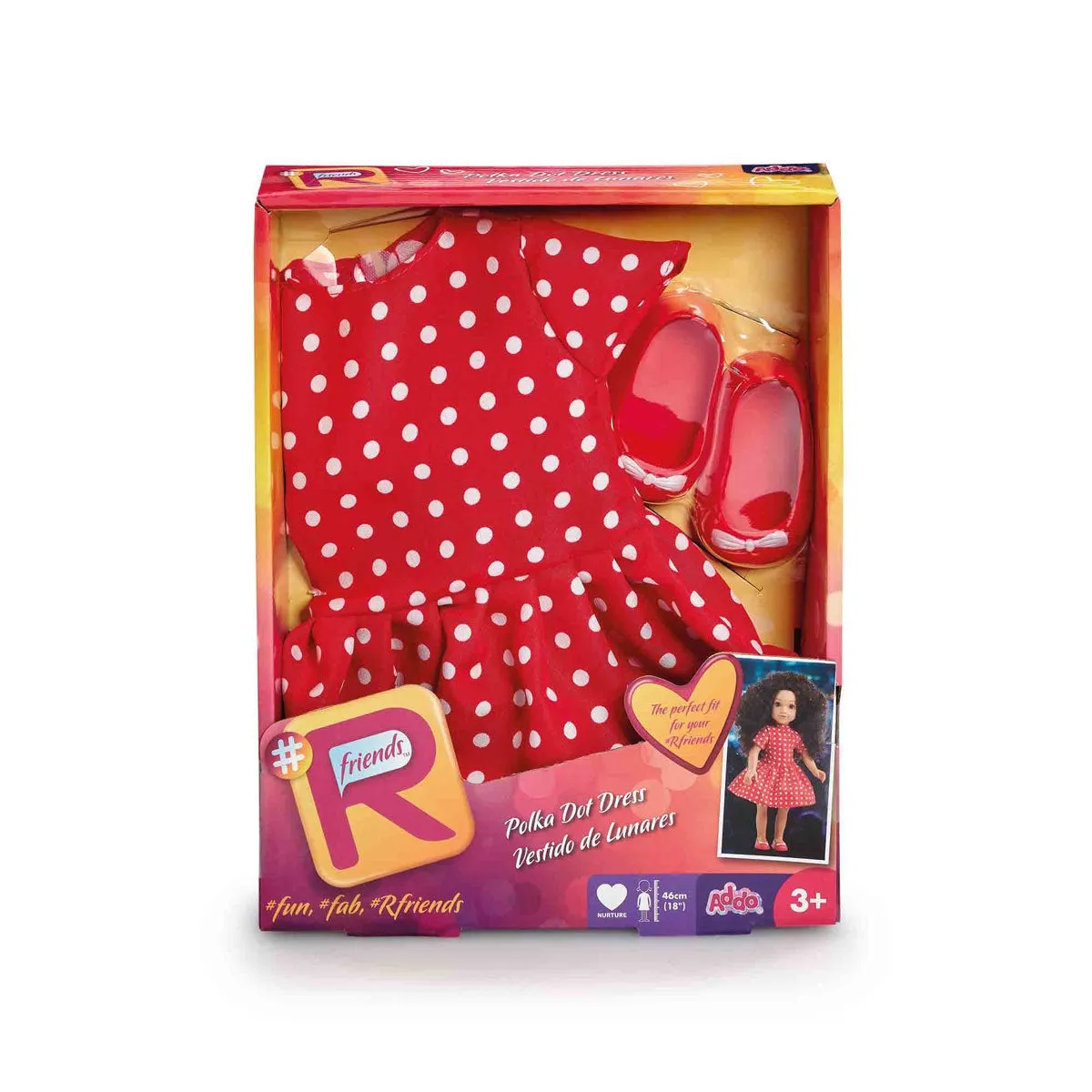 #Rfriends Polka Dot Dress - Red