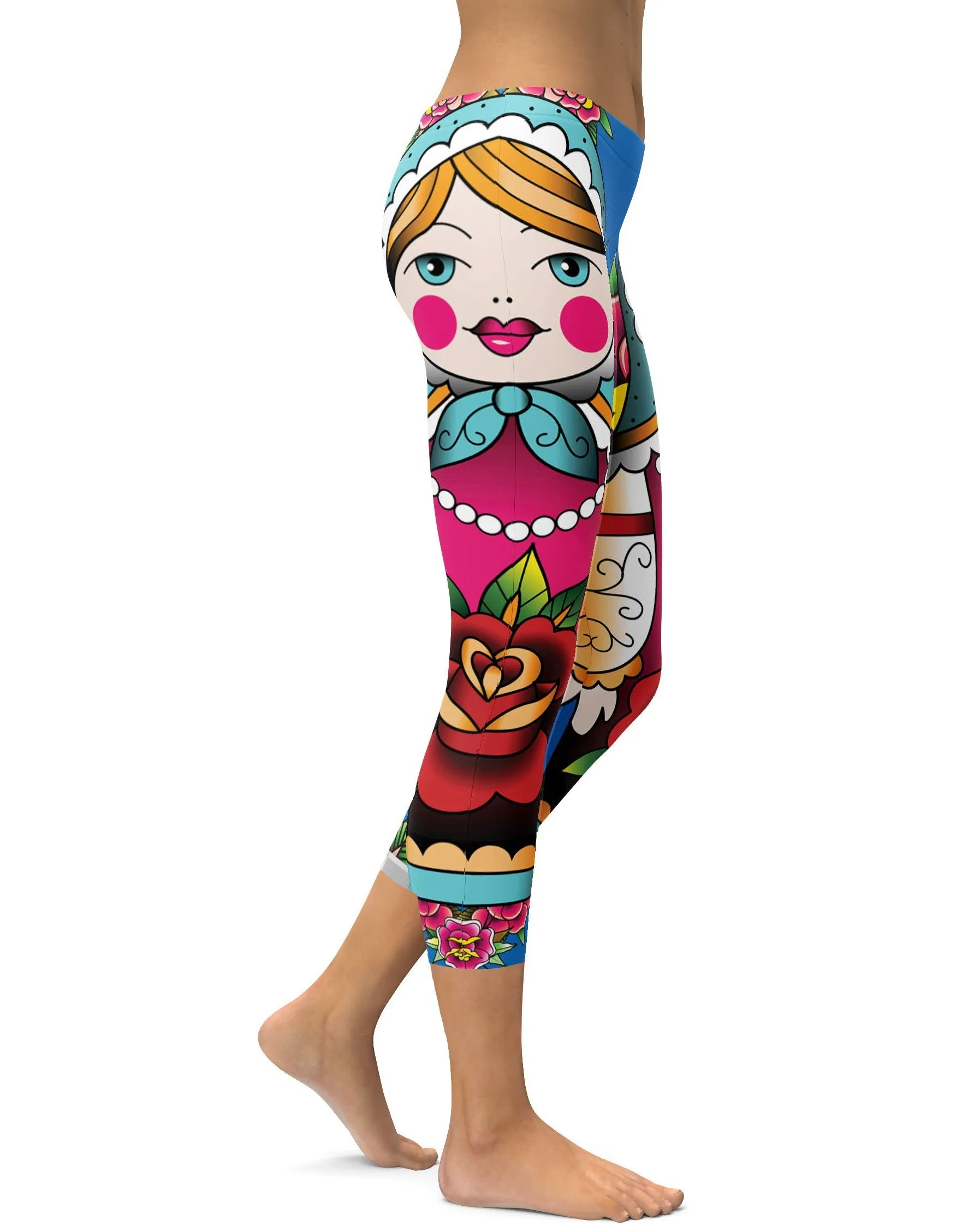Russian Matryoshka Doll Capris