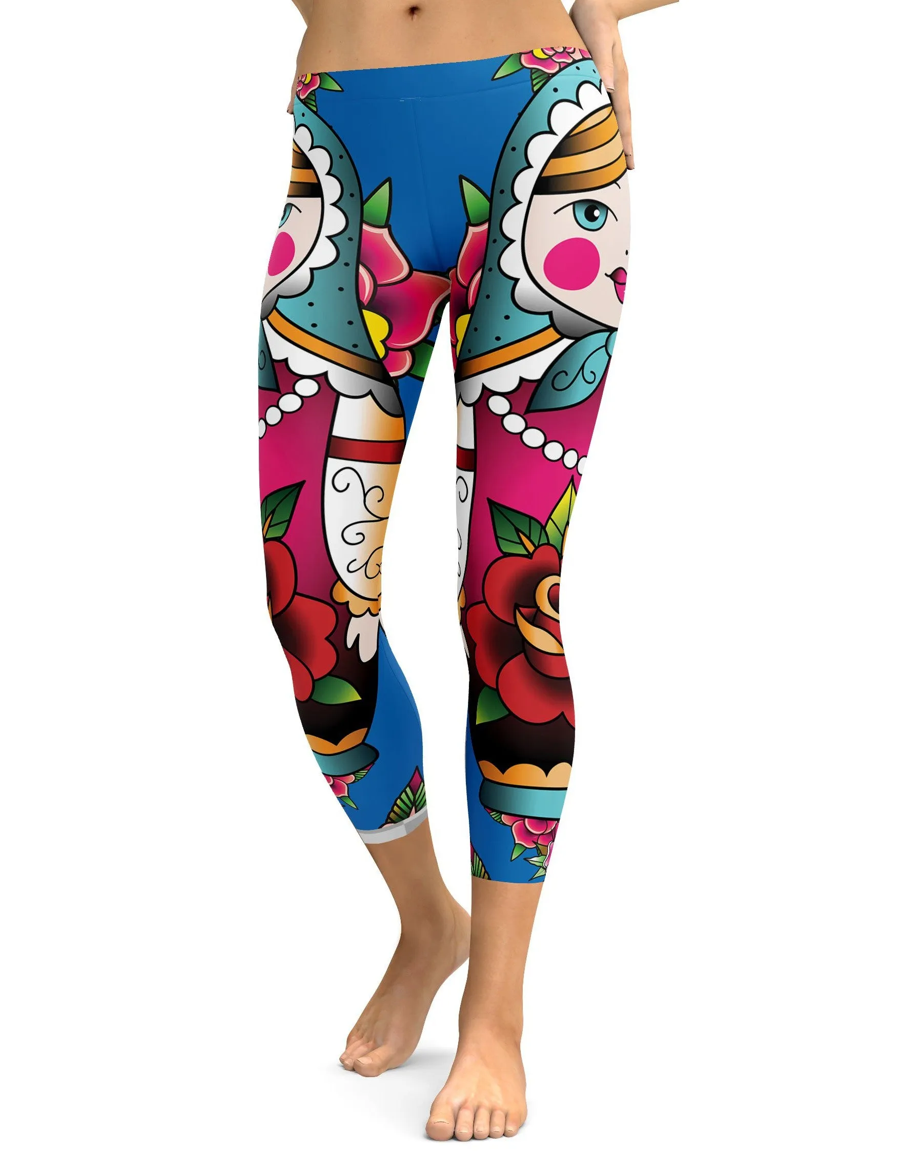 Russian Matryoshka Doll Capris