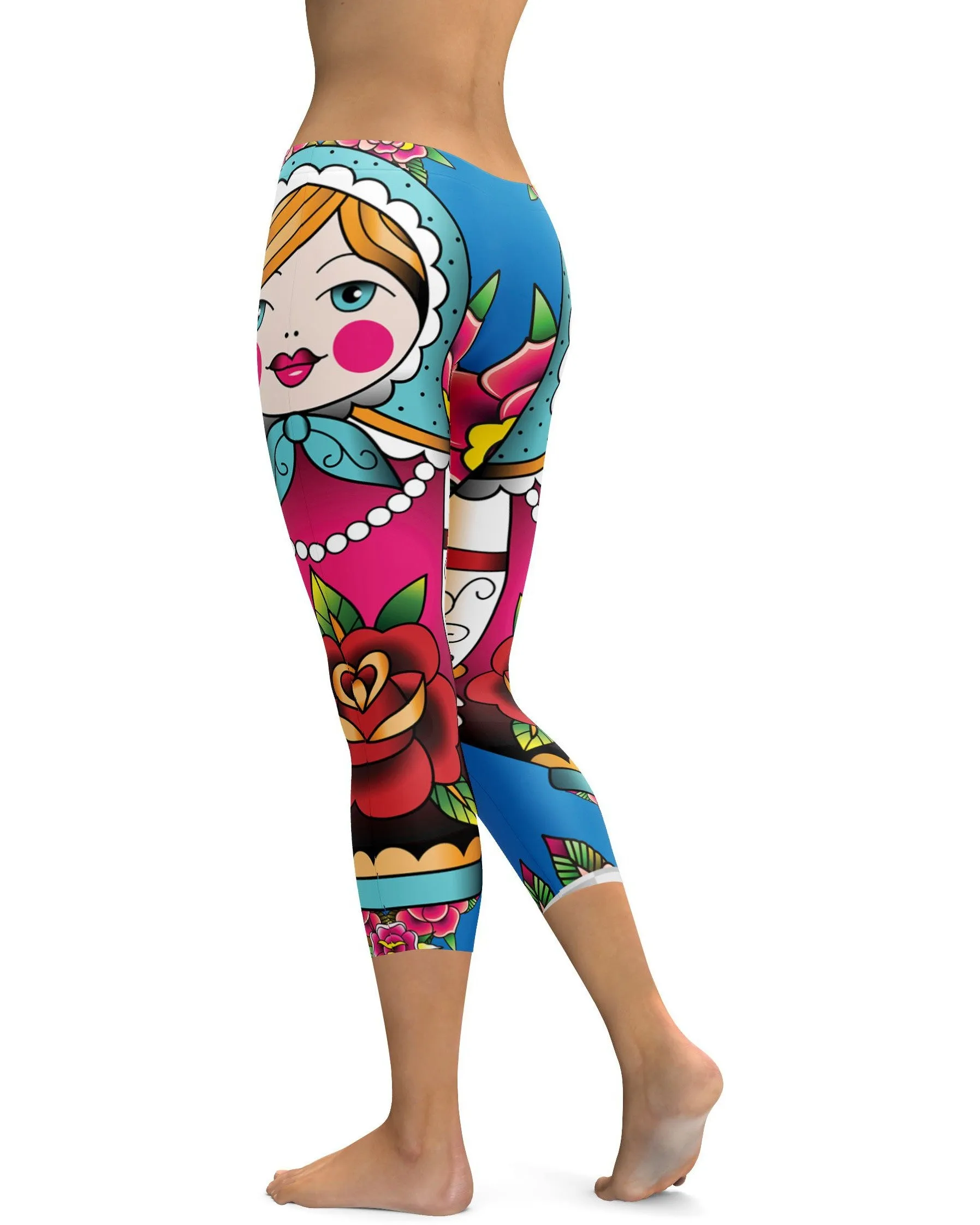 Russian Matryoshka Doll Capris