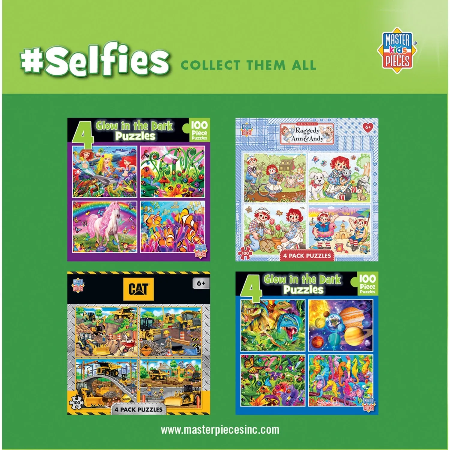 Selfies 100 Piece Jigsaw Puzzles 4-Pack
