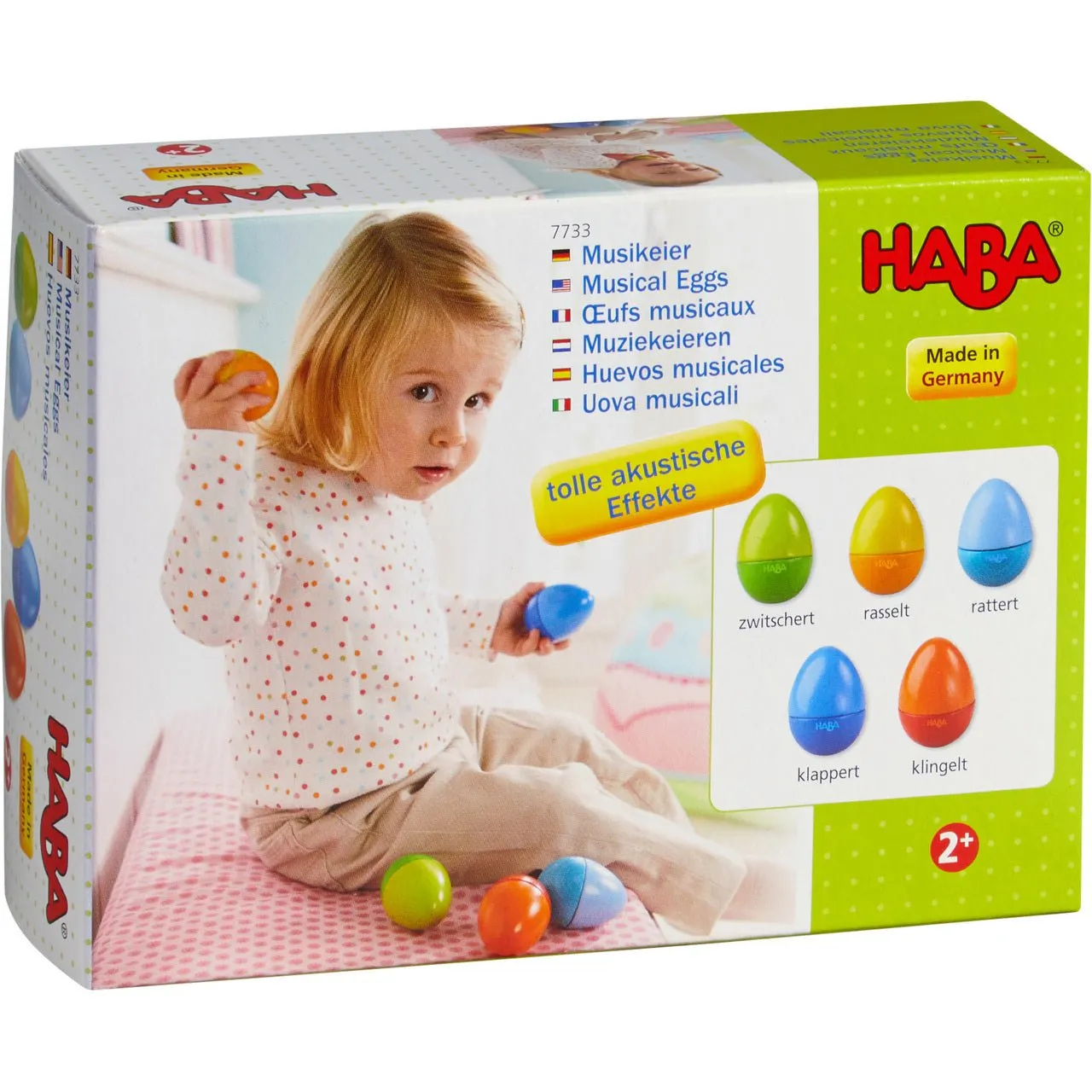 Set of 5 Wooden Musical Eggs by Haba