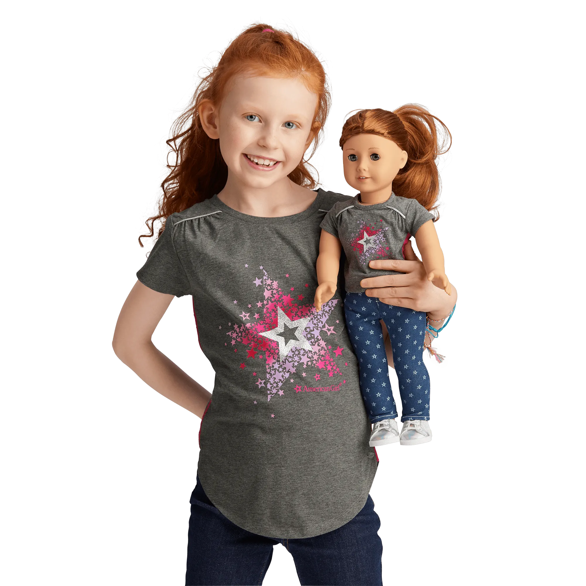 Star Bright Tee for Girls & 18-inch Dolls