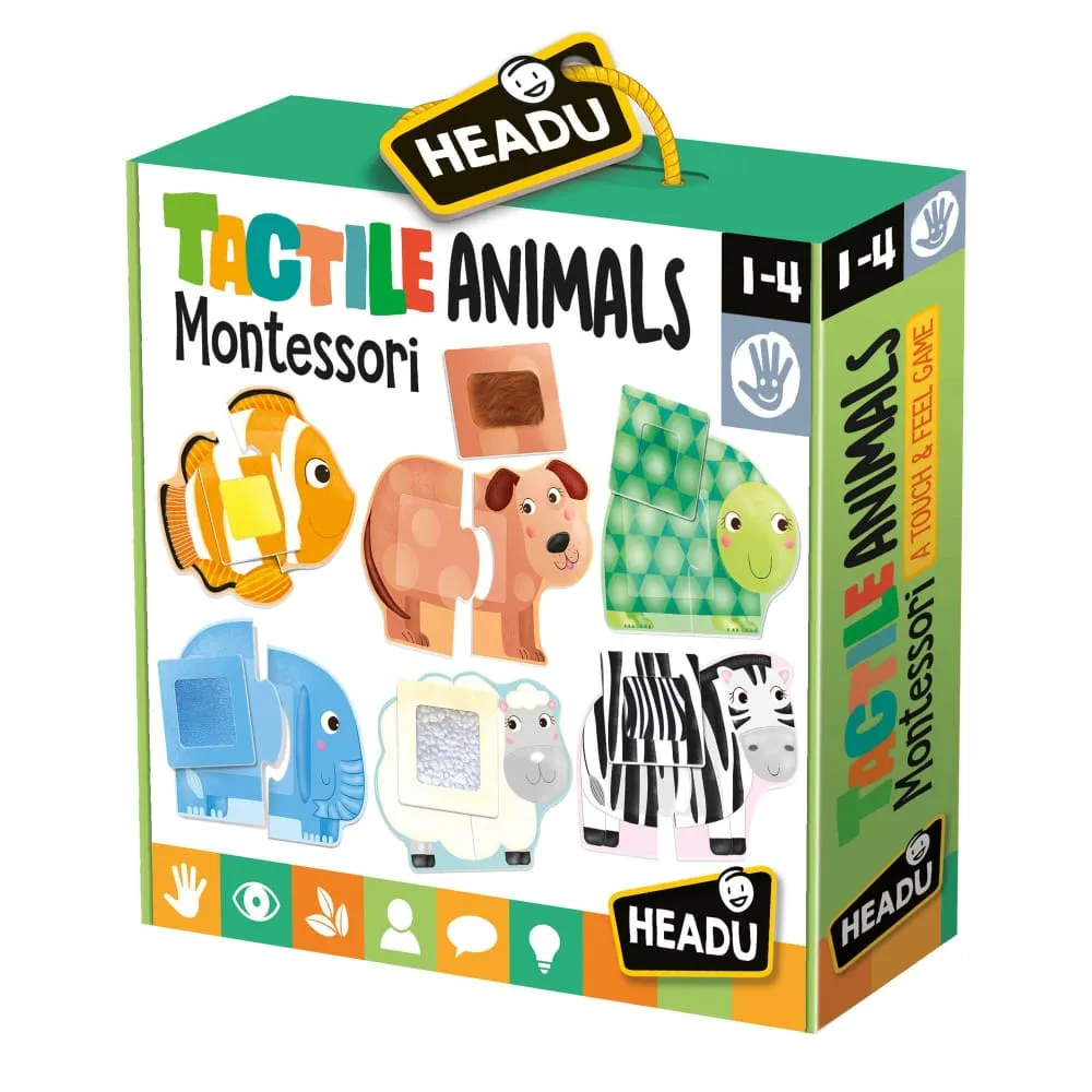 Tactile Animals Montessori Touch and Feel Puzzle