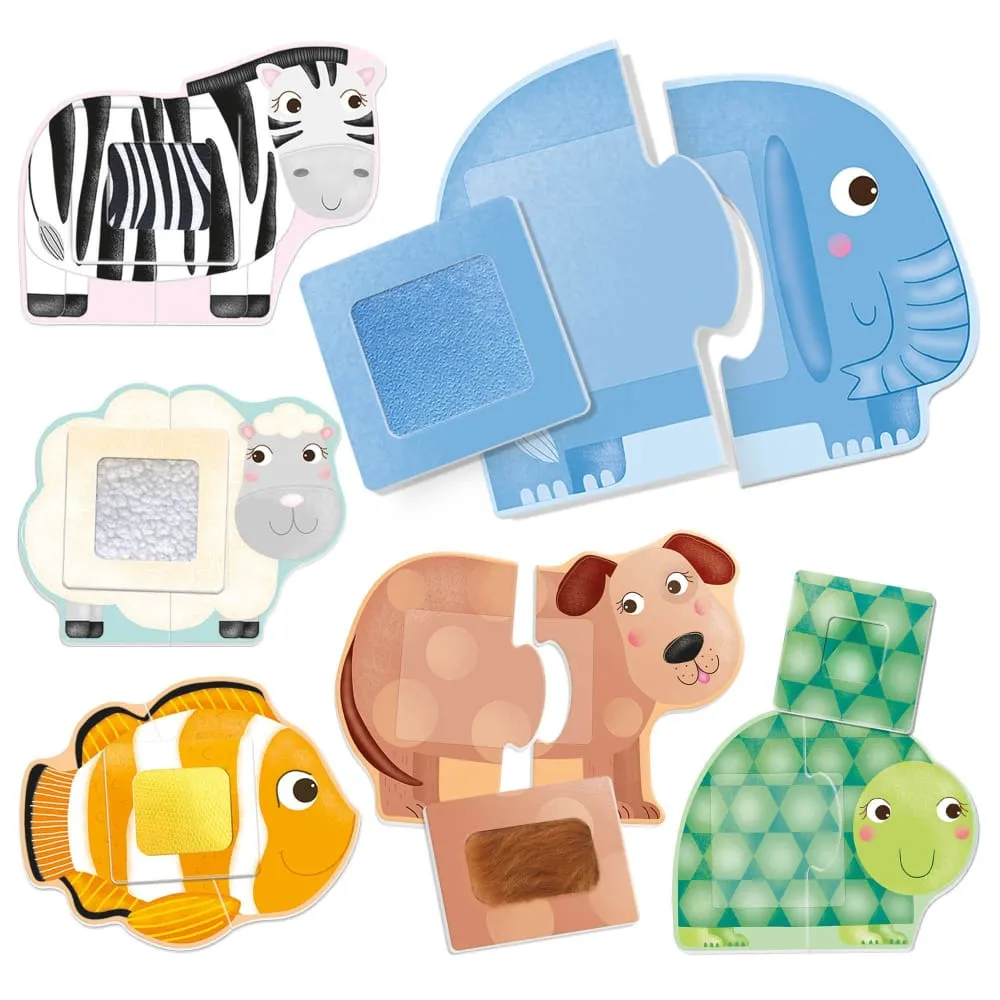 Tactile Animals Montessori Touch and Feel Puzzle