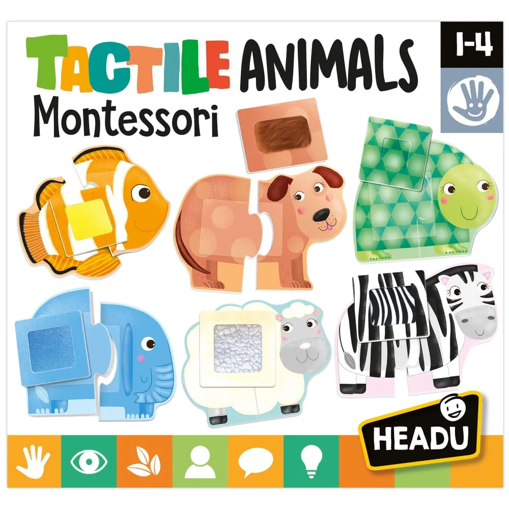 Tactile Animals Montessori Touch and Feel Puzzle