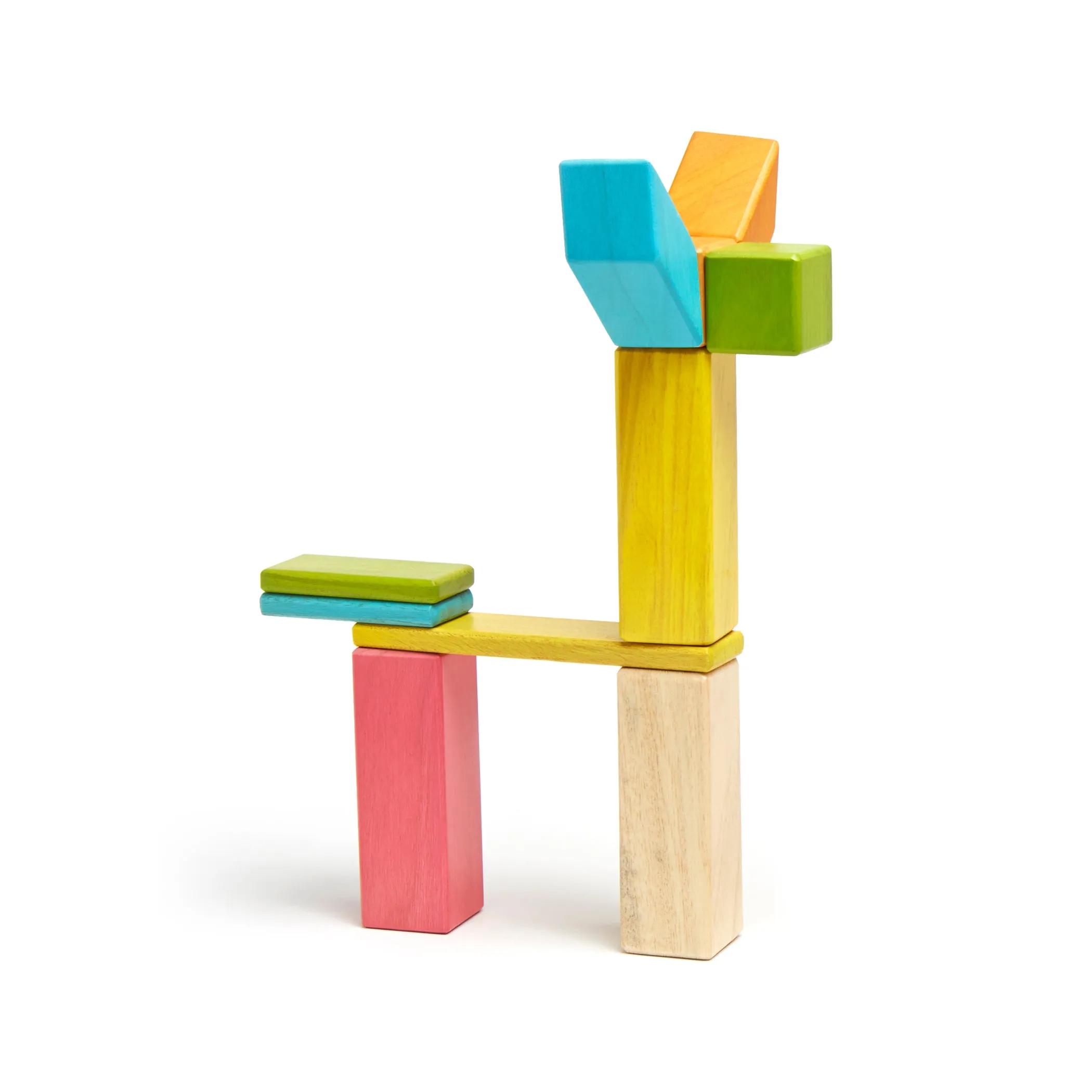 Tegu Magnetic Wooden Blocks, 24-Piece Set, Tints