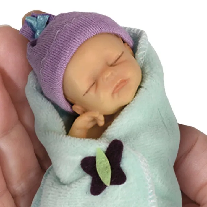 The Ashton - Drake Galleries Bundle Of Joy Issue #2 Hand-Painted Lifelike Pint-Sized Sweet-As-Can-Be Babies  Miniature Baby Doll by Sherry Rawn 4-inches