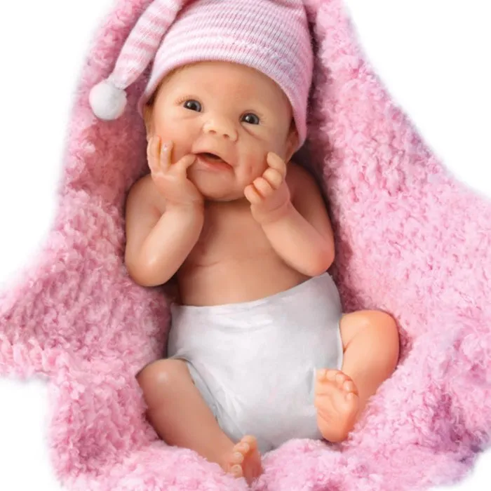 The Ashton - Drake Galleries Bundle Of Love Issue #1 Hand-Painted Lifelike Pint-Sized Sweet-As-Can-Be Babies Miniature Baby Doll by Sherry Rawn 4-inches