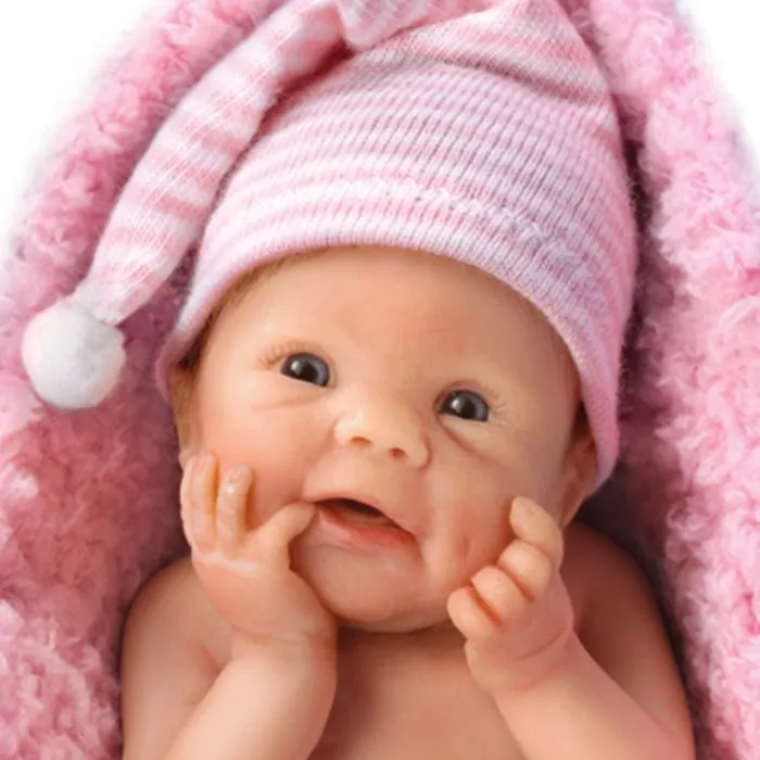 The Ashton - Drake Galleries Bundle Of Love Issue #1 Hand-Painted Lifelike Pint-Sized Sweet-As-Can-Be Babies Miniature Baby Doll by Sherry Rawn 4-inches