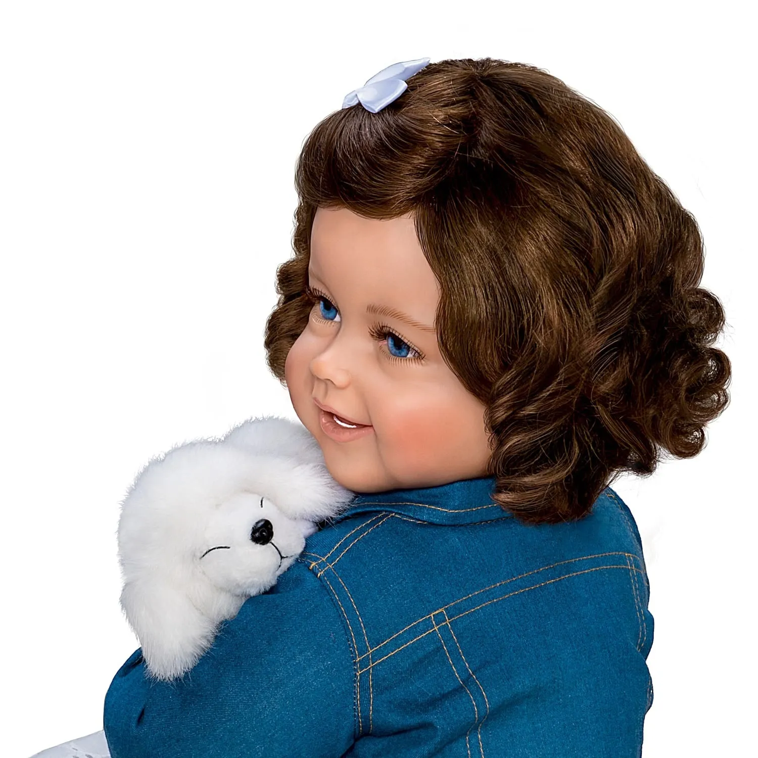 The Ashton-Drake Galleries My New Best Friend Hold That Pose! Child Doll And Plush Puppy Set by Ping Lau 24-inches