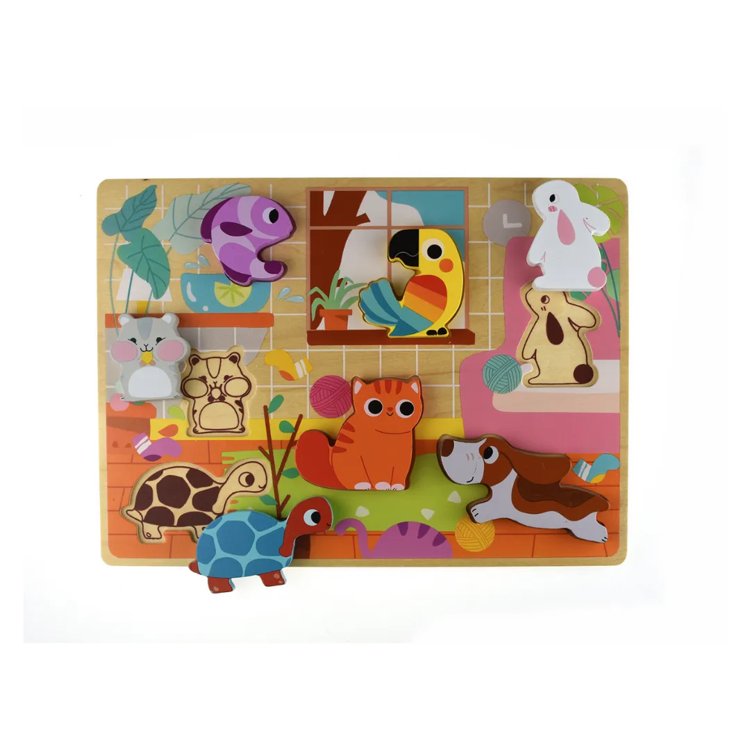 Wooden Chunky Puzzle - Pet