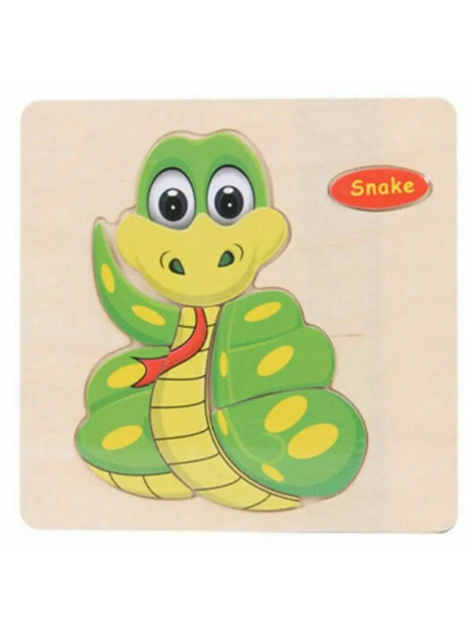 Wooden Puzzles for Kids Boys and Girls Animals Set Snake