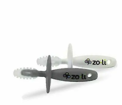Zoli Chubby Gummy Teether Set - Grey / White